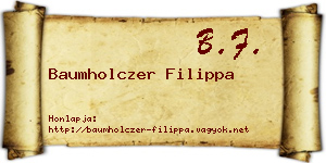 Baumholczer Filippa névjegykártya
